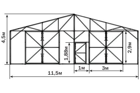 Теплица Фермер-11,5м